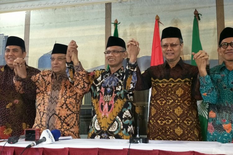 Ketum PBNU Said Aqil dan Ketum PP Muhammadiyah di Gedung Dakwah Muhammadiyah, Jakarta