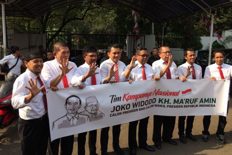 Sekjen koalisi Jokowi-Maruf tiba di KPU