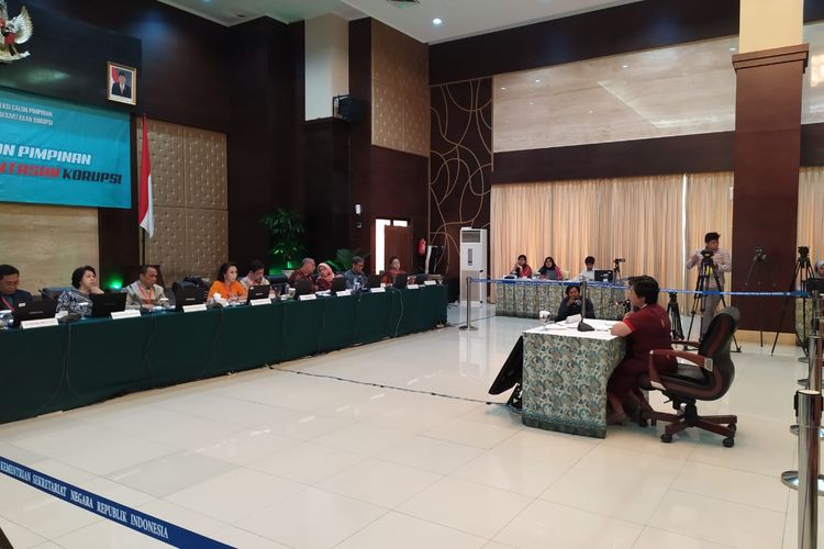Calon pimpinan Komisi Pemberantasan Korupsi (KPK) periode 2019-2023, Lili Pantauli Siregar, di Gedung Kementerian Sekretariat Negara, Jakarta Pusat, Rabu (28/8/2019). 