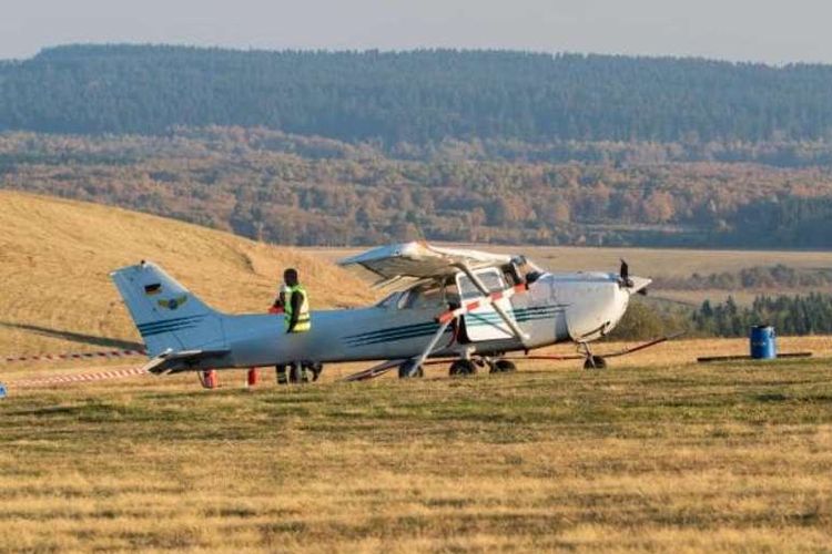 Pesawat terbang ringan jenis Cessna yang terlibat insiden di Jerman dan menewaskan tiga orang, pada Minggu (14/10/2018).