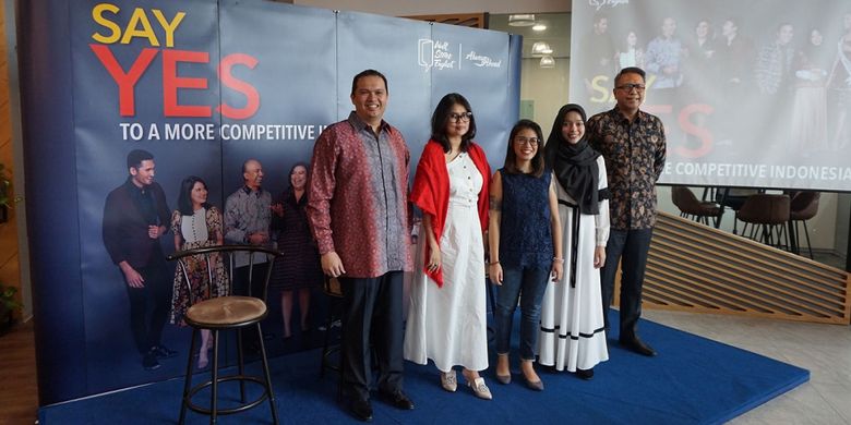 Peluncuran program Say Yes dari Wall Street English di Jakarta (27/2/2019).