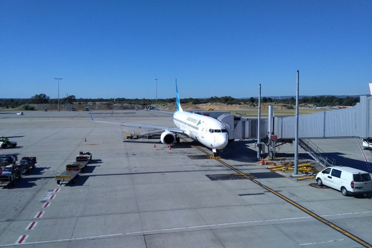 Bandara di Perth, Australia Barat, Minggu (4/2/2018). Cuaca Perth hari itu sangat cerah.