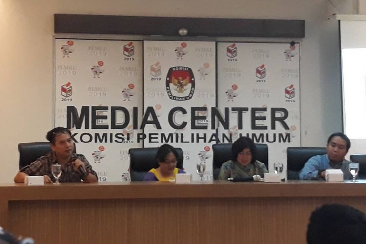 Diskusi Konten Kampanye Pilpres di Media Sosial di kantor KPU, Menteng, Jakarta Pusat, Rabu (13/12/2018).