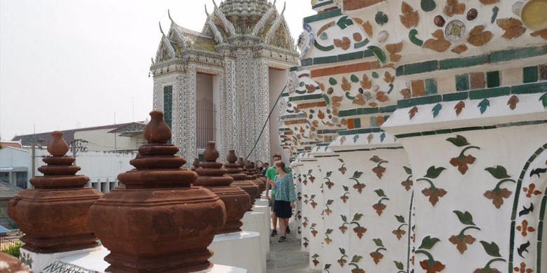 Wat Arun salah satu kuil ikonik di Bangkok, Thailand, Mingu (4/2/2018).