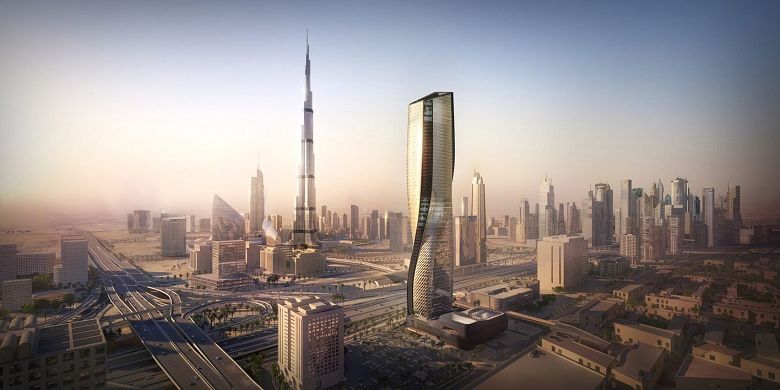 UN Studio merancang Wasl Tower dengan fasad dari keramik