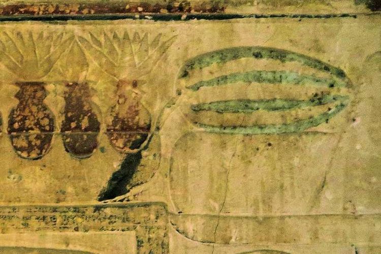 Lukisan semangka pada dinding kompleks pemakaman Mesir Kuno