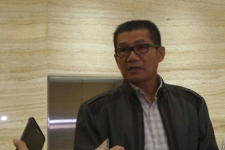 Ketua Pansus Hak Angket KPK Agun Gunandjar Sudarsa di Kompleks Parlemen, Senayan, Jakarta, Jumat (7/7/2017).