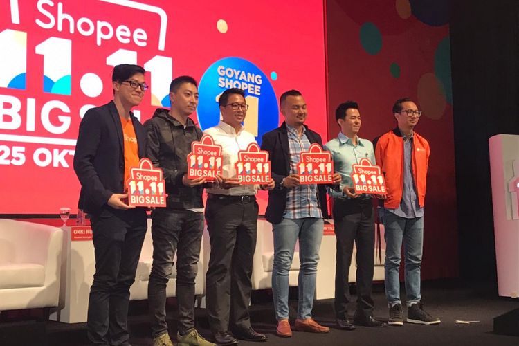 Konferensi Pers Shopee 11.11 Shopping Day di Jakarta, Rabu (24/10/2018)