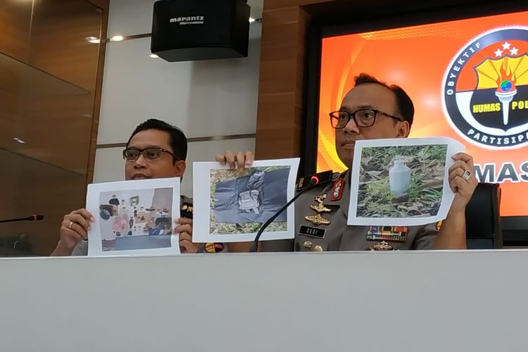 Kepala Biro Penerangan Masyarakat Humas Brigjen (pol) Dedi Prasetyo di Gedung Humas Mabes Polri, Jakarta, Senin (6/5/2019). 