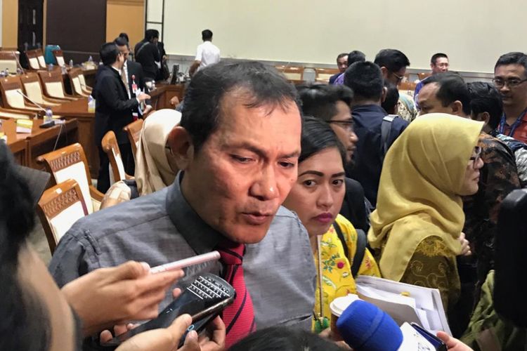 Wakil Ketua KPK Saut Situmorang di Kompleks Parlemen, Senayan, Jakarta, Rabu (5/9/2018).