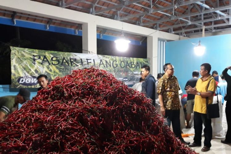 Pasar lelang cabai di Sleman, Daerah Istimewa Yogyakarta