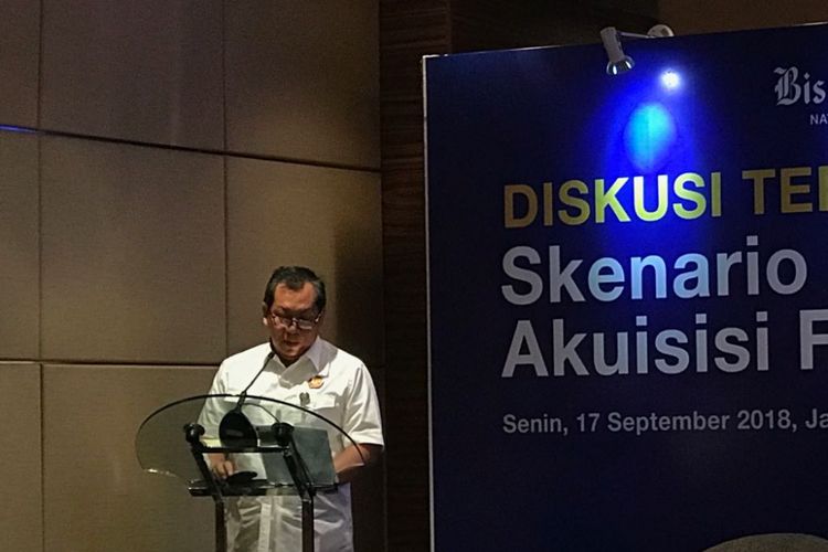 Direktur Pembinaan dan Pengusahaan Mineral Kementerian ESDM, Bambang Susigit di Jakarta, Senin (17/9/2018).