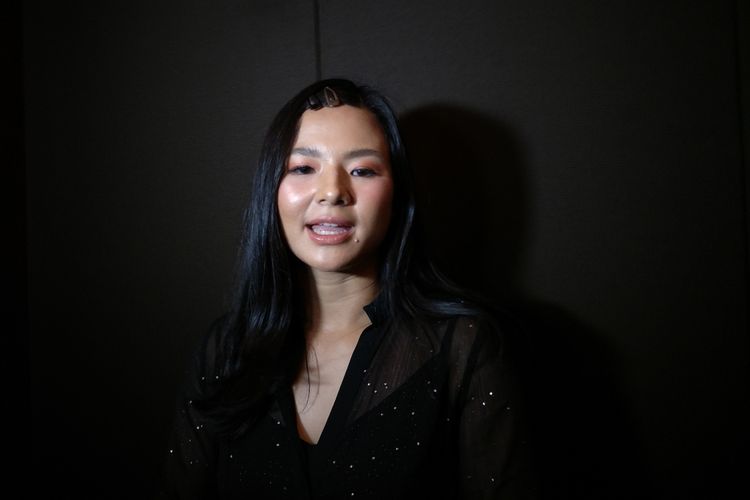 Artis peran Eriska Rein dalam jumpa Indonesian Movie Actors Awards 2019 yang berlangsung di MNC Studios, Kebon Jeruk, Jakarta Barat, Selasa (19/2/2019).