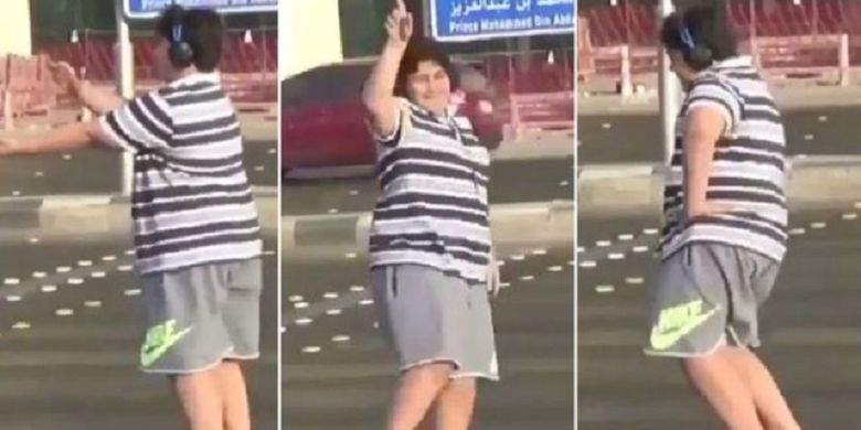Bocah ini berjoget Macarena yang dulu sangat populer, dan ditangkap setelah rekamannya viral di media sosial.