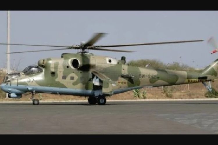 Helikopter militer ET-AIU milik militer Etiopia.