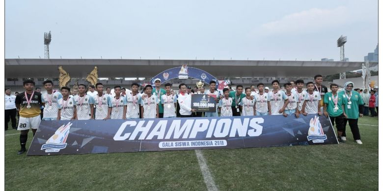Pertandingan Sepak Bola Gala Siswa Indonesia (GSI) SMP Tingkat Nasional yang berlangsung sejak 8 Oktober 2018 telah melahirkan juara pertama yakni Provinsi Jawa Timur (20/10/2018).