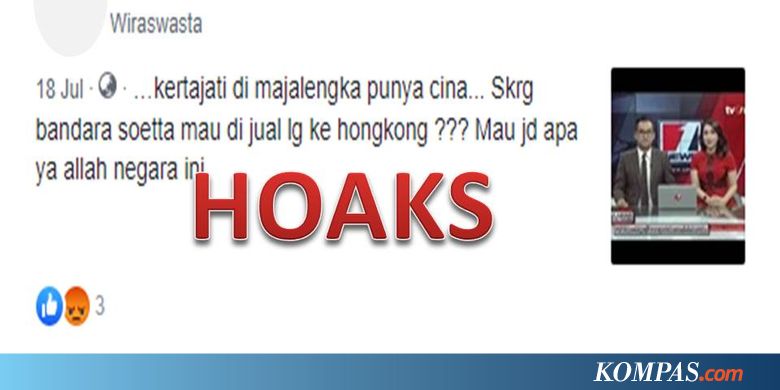 [HOAKS] Isu Bandara Soekarno-Hatta Dijual ke Hong Kong