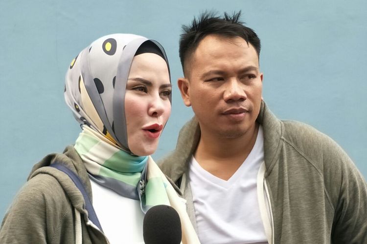 Angel Lelga dan Vicky Prasetyo saat ditemui di kawasan Tendean, Jakarta Selatan, Rabu (18/4/2018). 