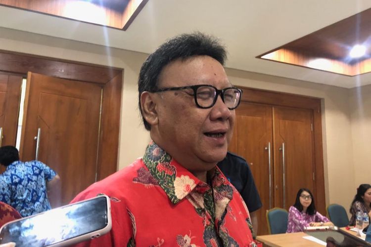 Menteri Dalam Negeri Tjahjo Kumolo di Kantor BPSDM Kemendagri, Senin (26/11/2018). 