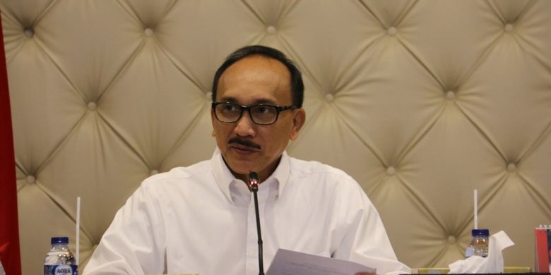 Deputi Bidang Koordinasi Peningkatan Kesehatan Kemenko PMK, Sigit Priohutomo dalam rapat koordinasi penanganan malaria di Lombok, Nusa Tenggara Barat (NTB), di Jakarta, Senin (17/9/2018). 