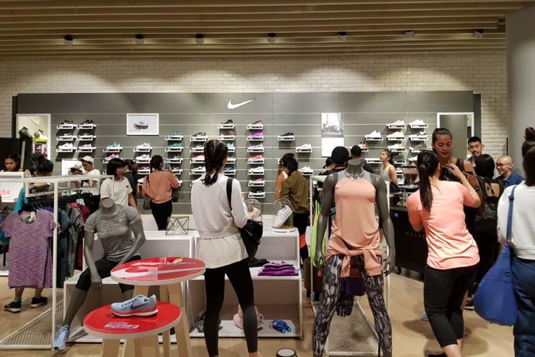 Grand opening Nike Womens di Central Department Store, Grand Indonesia, Jakarta Pusat, Rabu (16/8/2017).