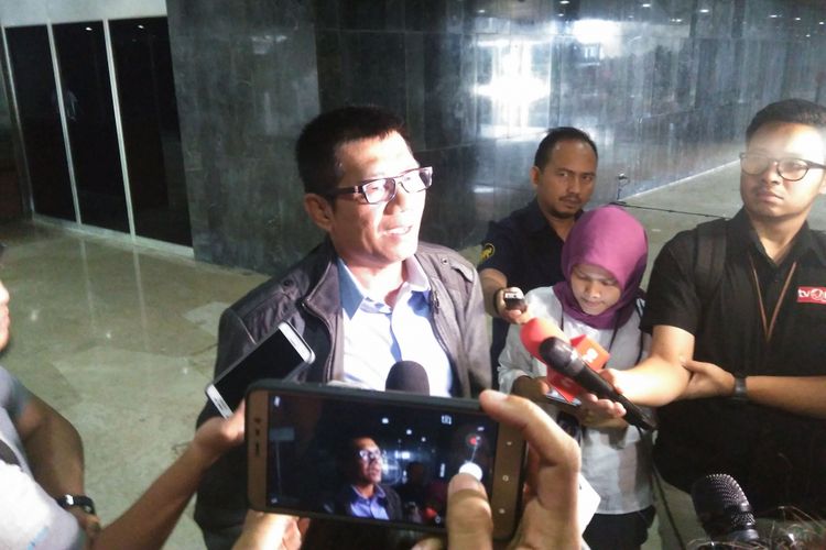 Ketua Pansus Komisi Pemberantasan Korupsi (KPK) Agun Gunandjar di Kompleks Parlemen Senayan, Jakarta, Rabu (30/8/2017)