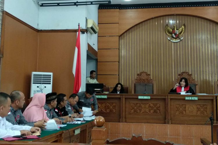 Sidang praperadilan Jonru di Pengadilan Negeri Jakarta Selatan, Senin (13/11/2017).