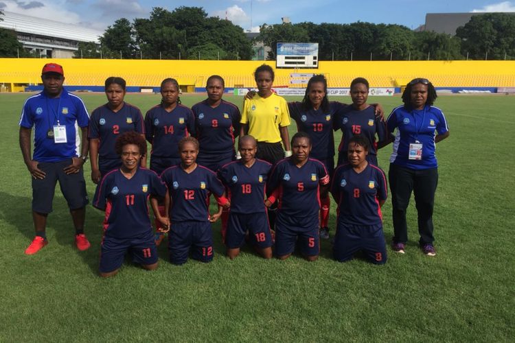 Tim putri Papua pada ajang Piala Pertiwi 2017.