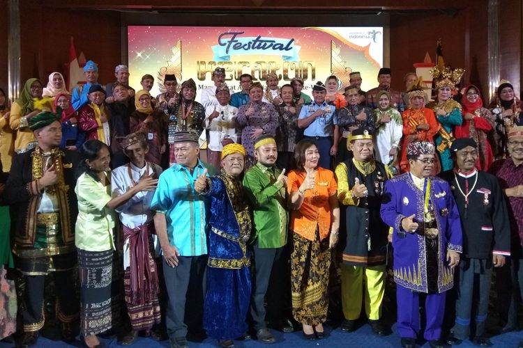 Launching Festival Keraton Nusantara ke 5, yang diadakan di Gedung Sapta Pesona Kementerian Pariwisata, Jakarta, Selasa (20/2/2018).