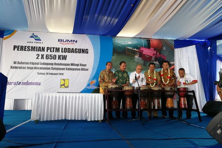 Peresmian PLTM Lodagung, Selasa (20/2/2018).