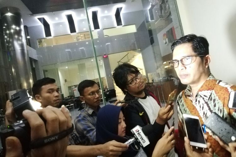 Juru Bicara KPK Febri Diansyah di gedung KPK, Jakarta, Rabu (2/5/2018).
