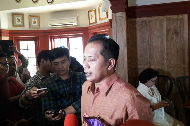 Wakil Ketua Umum DPP Partai Gerindra Ferry Juliantono di Jakarta, Rabu (2/5/2018).