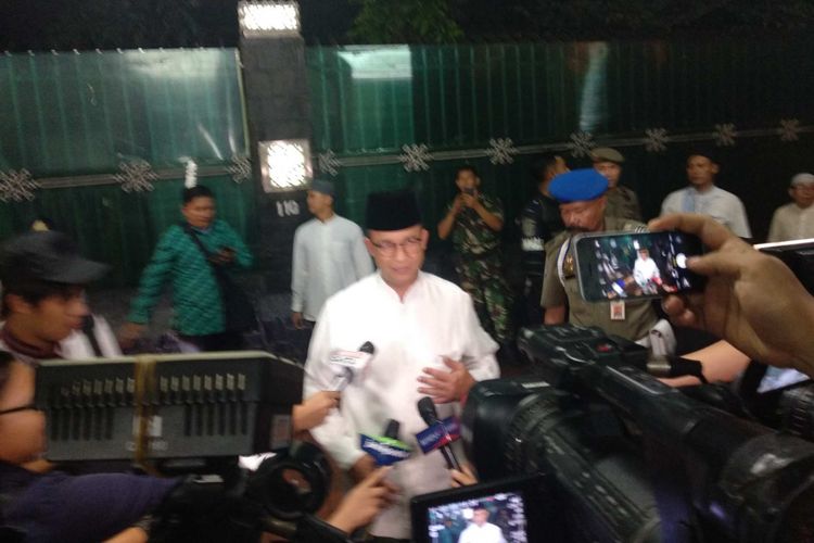 Gubernur DKI Jakarta Anies Baswedan di Masjid Istiqlal, Sabtu (26/5/2018).