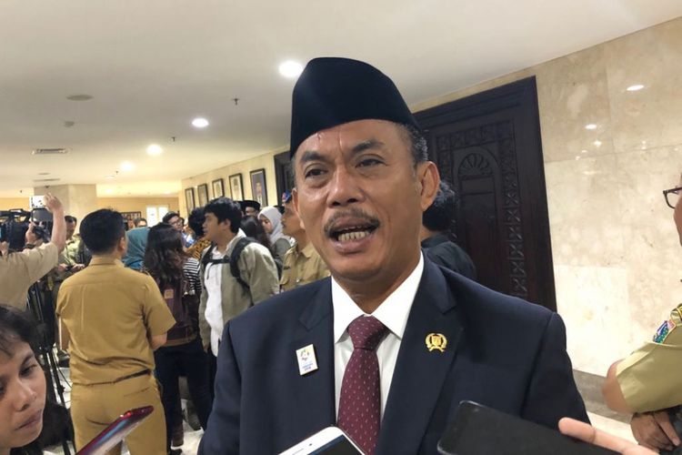 Ketua DPRD DKI Jakarta Prasetio Edi Marsudi di Gedung DPRD DKI, Jalan Kebon Sirih, Senin (28/5/2018). 