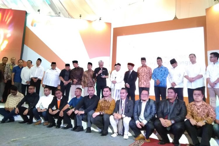 Peluncuran uang elektronik Paytren di Pesantren Tahfidz Daarul Quran, Tangerang, Jumat (1/6/2018).