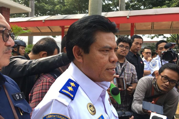 Direktur Jenderal Perhubungan Udara Agus Santoso di Bandara Soekarno Hatta, Rabu (13/6/2018)