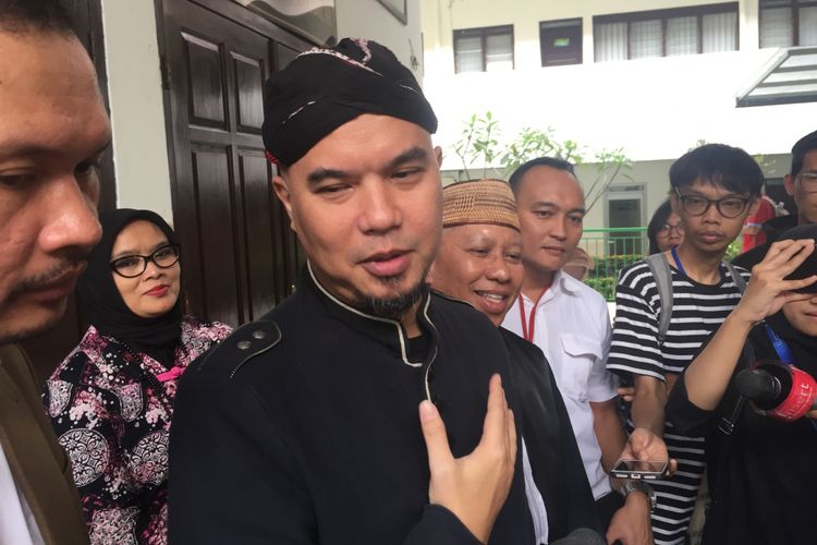 Ahmad Dhani menghadiri sidang kasus ujaran kebencian di PN Jakarta Selatan, Senin (2/7/2018).