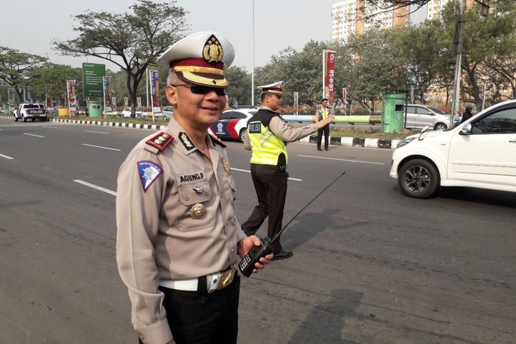 Kasatlantas Jakarta Utara AKBP Agung Pitoyi di Jalan Benyamin Sueb, Jakarta Utara, Rabu (1/8/2018).