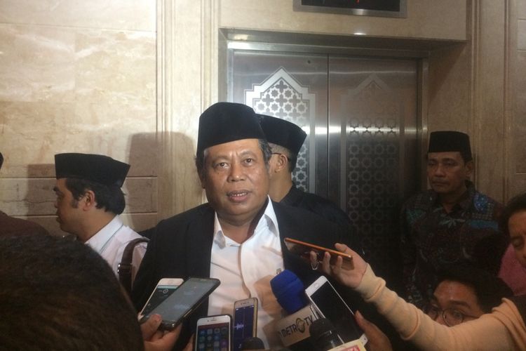 Ketua Pengurus Besar Nahdlatul Ulama (PBNU) Marsudi Syuhud di kantor PBNU, Jakarta, Sabtu (4/8/2018) malam.   