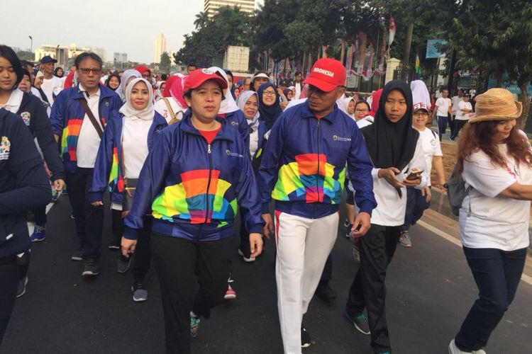 Acara Jalan Sehat Kemendikbud sambut Asian Games 2018 (4/8/2018).