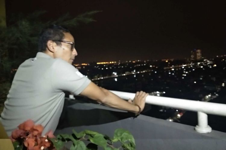 Wakil Gubernur DKI Jakarta Sandiaga Uno di Wisma Atlet, Kemayoran, Kamis (9/8/2018).