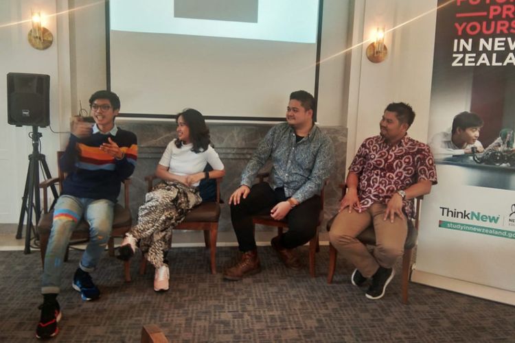 Para pembicara dalam diskusi Education New Zealand (ENZ), 30 Agustus 2018 di Jakarta.