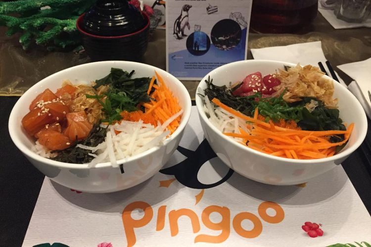Menu Pingoo Poke Bowl Tuna, Pingoo Poke Bowl Salmon di Pingoo Restaurant.