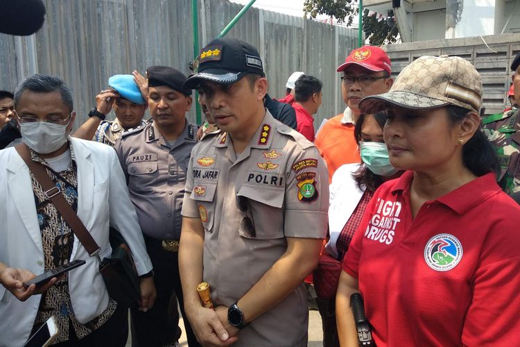 Kapolres Metro Jakarta Selatan Kombes Indra Jafar di Pasar Rumput, Jakarta Selatan, Sabtu (15/9/2018).