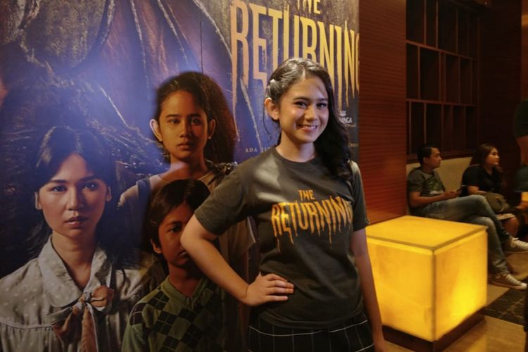 Tissa Biani ditemui usai screening film The Returning di XXI Plaza Senayan, Jakarta Pusat, Senin (29/10/2018).