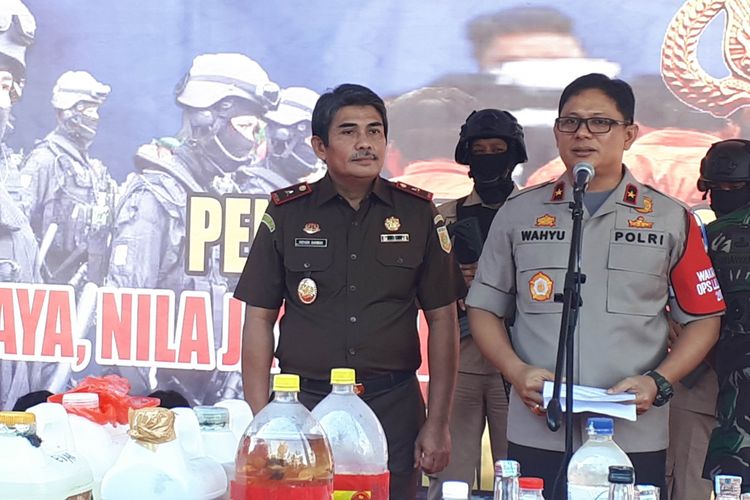 Wakapolda Metro Jaya Brigjen Wahyu Hadiningrat seusai apel gelar pasukan operasi lilin jaya Mapolda Metro Jaya, Jumat (21/12/2018).