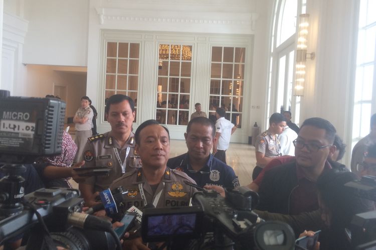 Kepala Biro Penerangan Masyarakat Divisi Humas Polri Brigjen Pol Dedi Prasetyo saat Ditemui di Gedung Tribatra Polri, Jakarta Selatan, Rabu (30/1/2019).