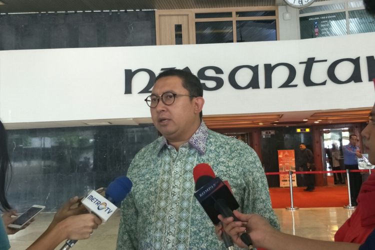 Wakil Ketua DPR Fadli Zon di Kompleks Parlemen, Senin (4/2/2019). 