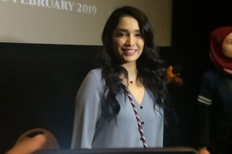 Ussy Sulistiawaty dalam jumpa pers peluncuran trailer film Lukisan Ratu Kidul di XXI Metropole, Menteng, Jakarta Pusat, Rabu (20/2/2019),