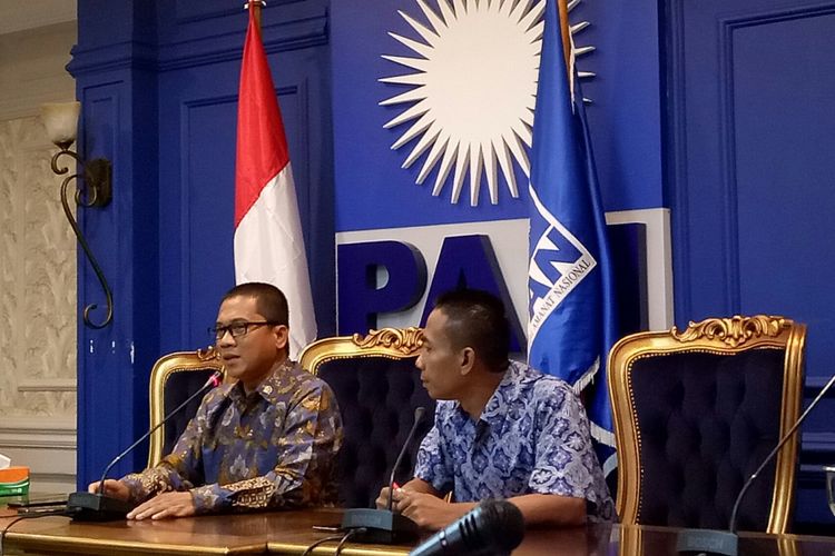Ketua DPP PAN Yandri Susanto di Kompleks Parlemen, Jumat (18/8/2017)
